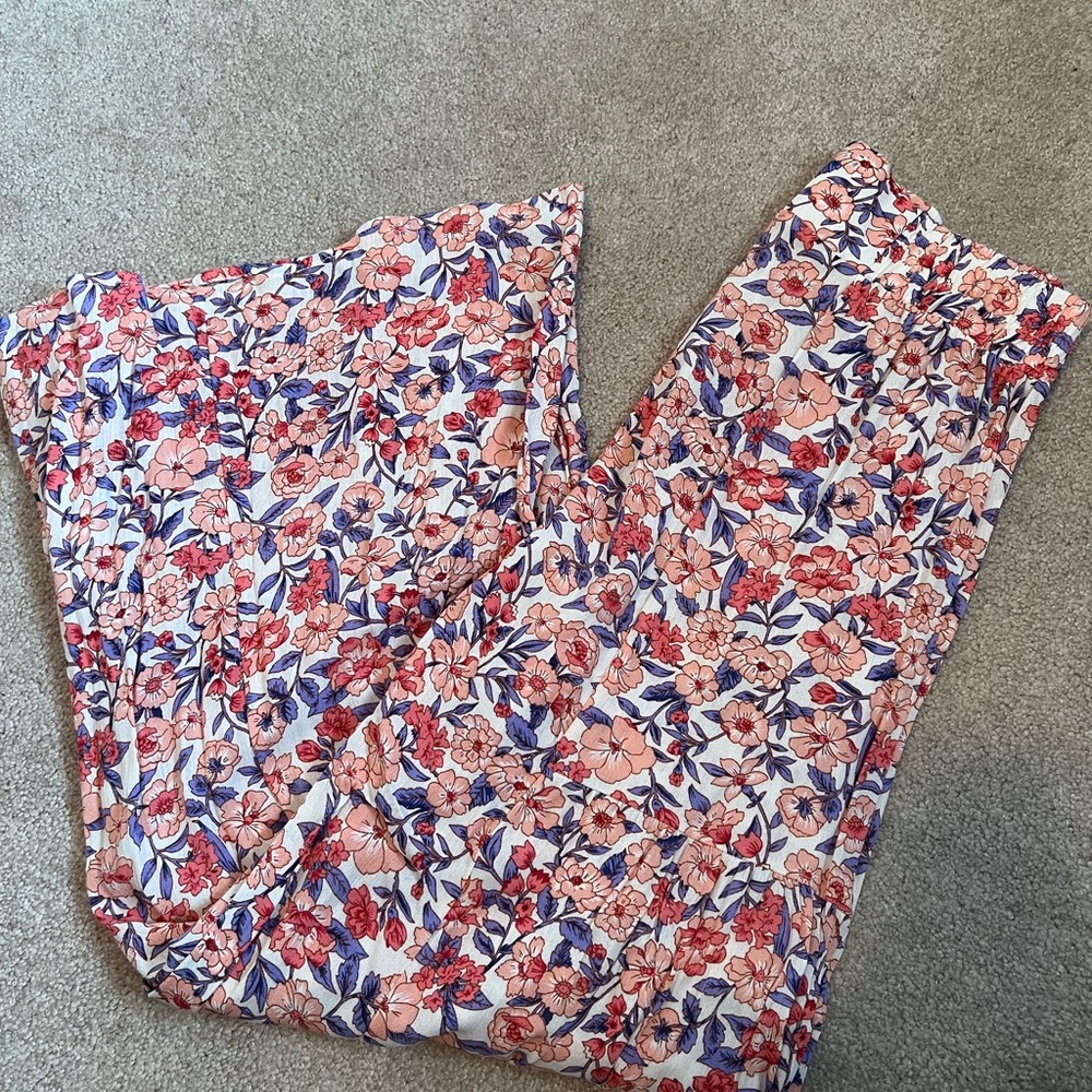 Floral flare pants